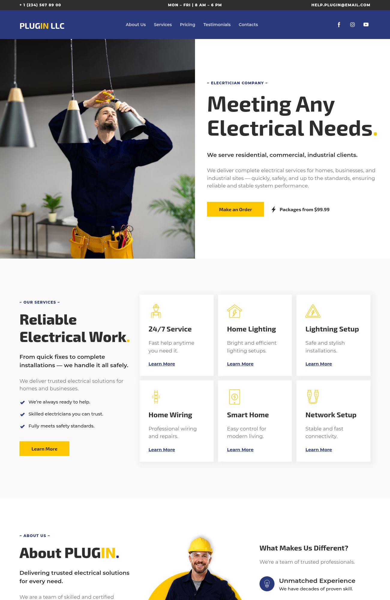 Electrical Services template