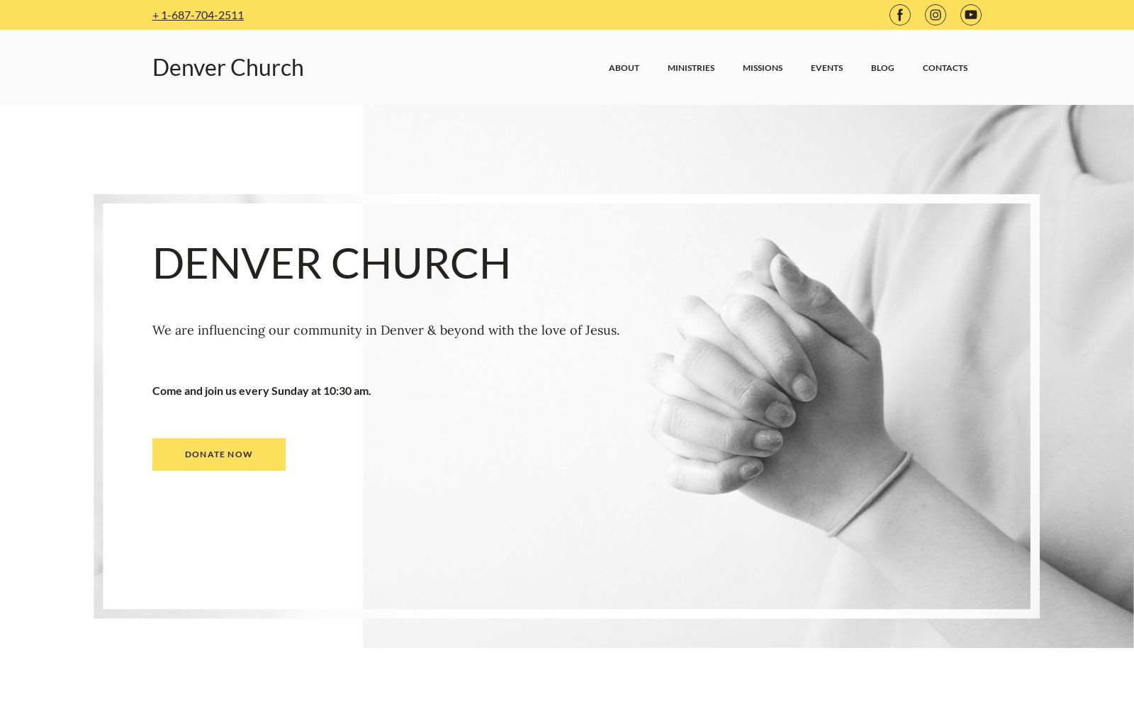 2 Free Church Website Templates Weblium