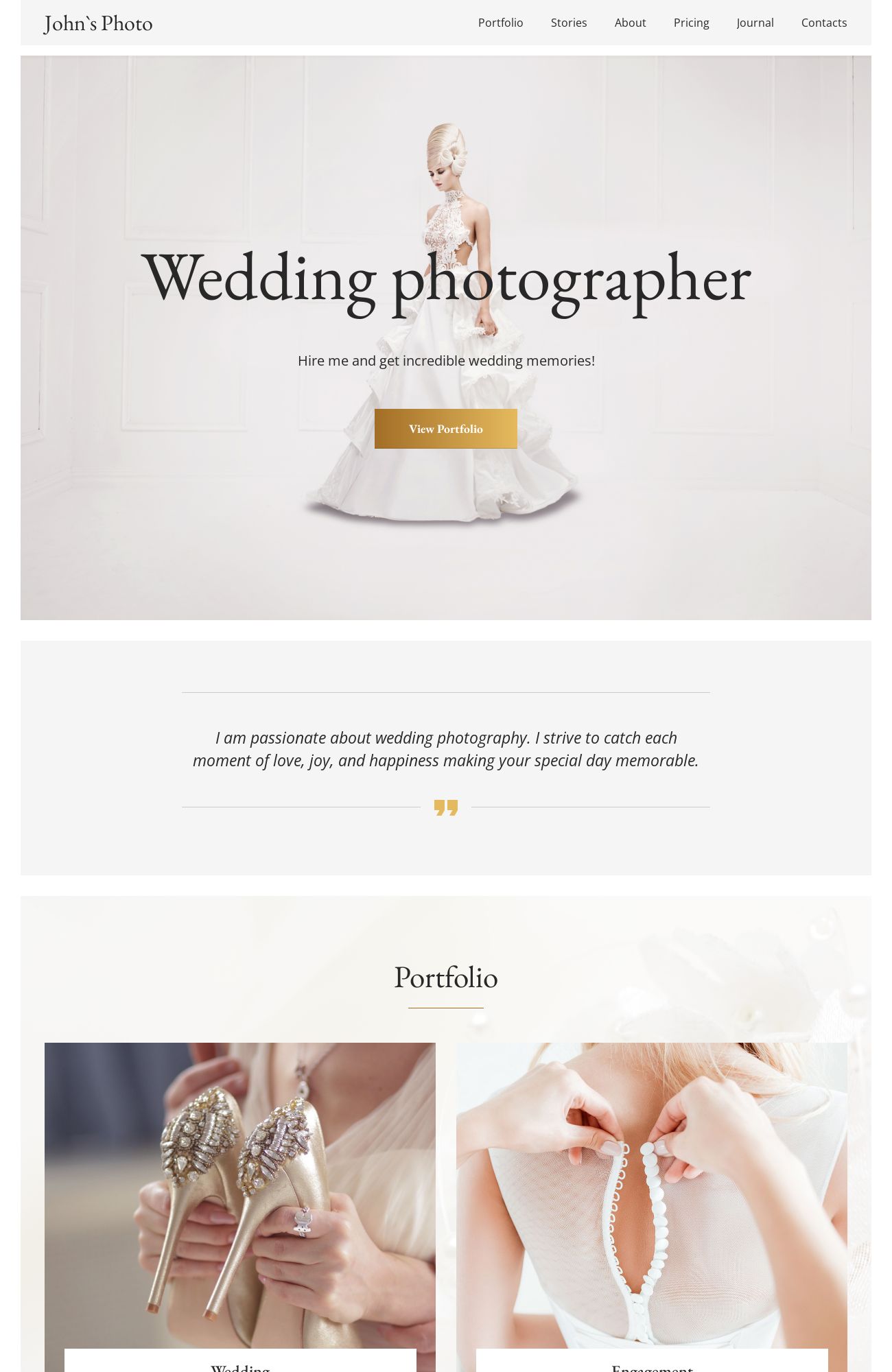 Wedding Photographer template