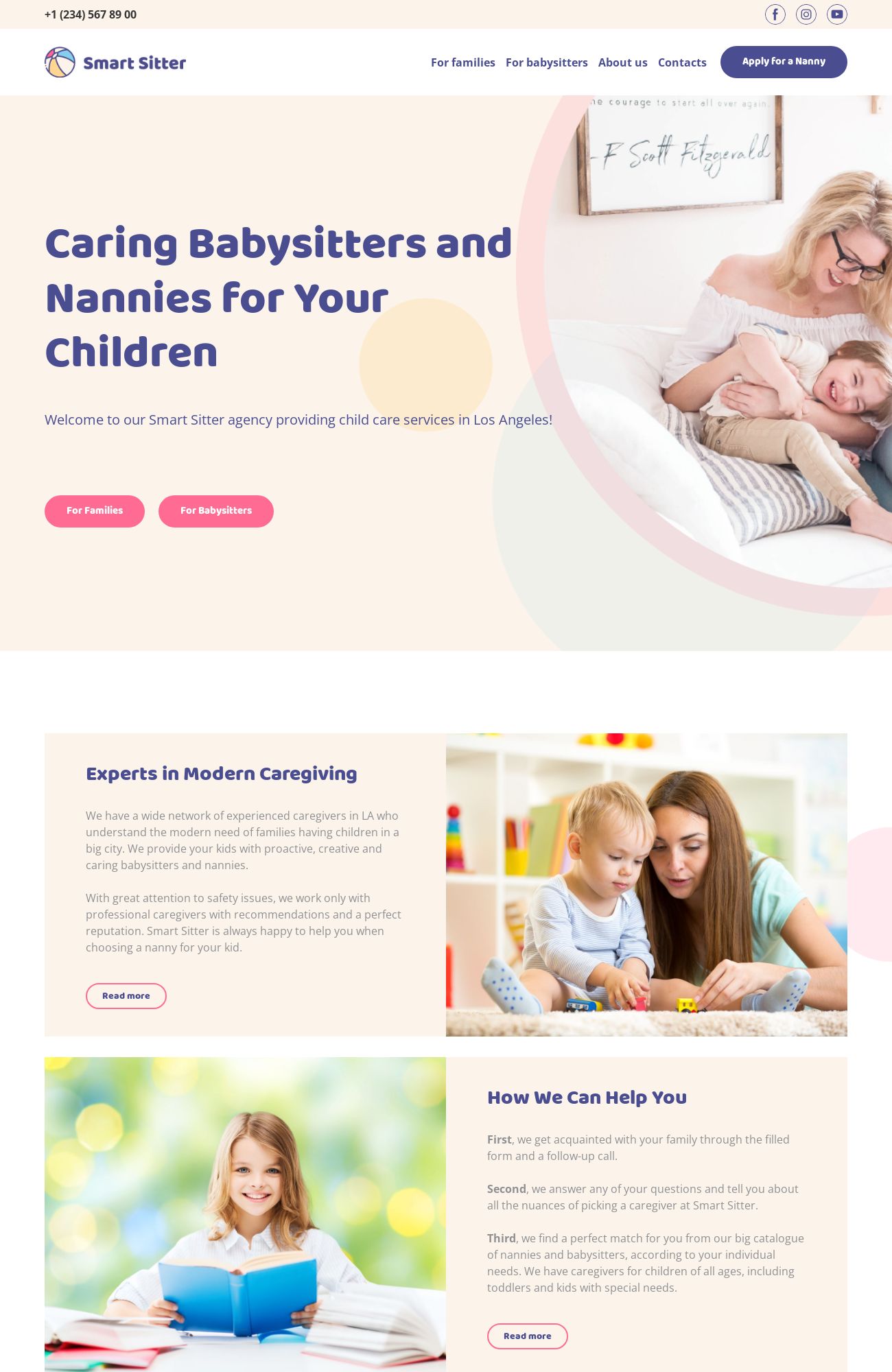 Babysitting Agency template