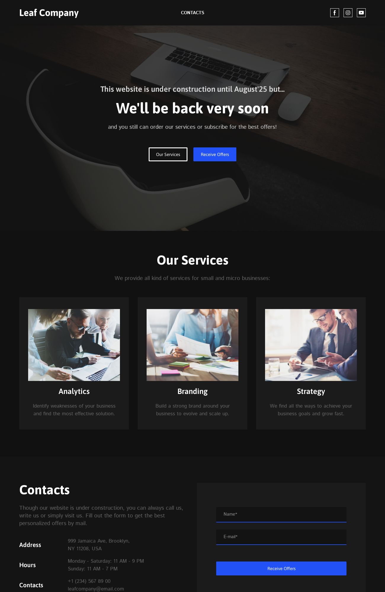 Coming Soon Landing template