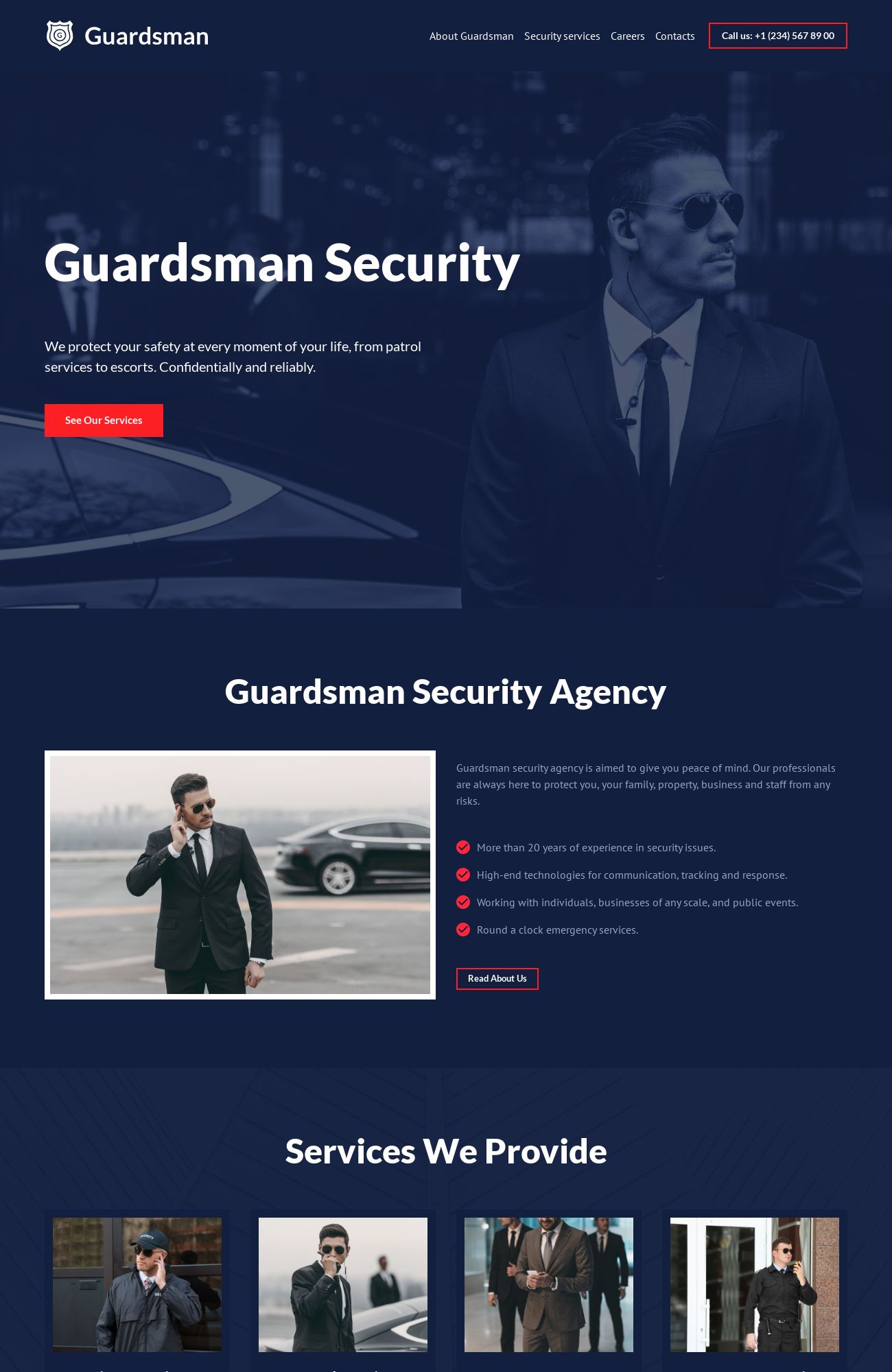 Security agency template