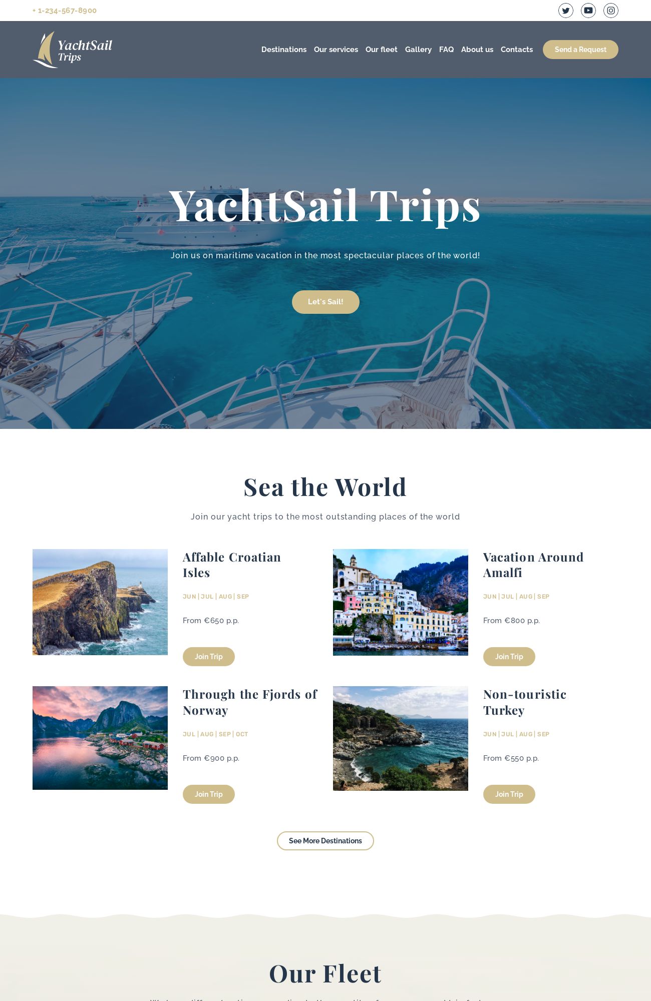 Yacht Trip template