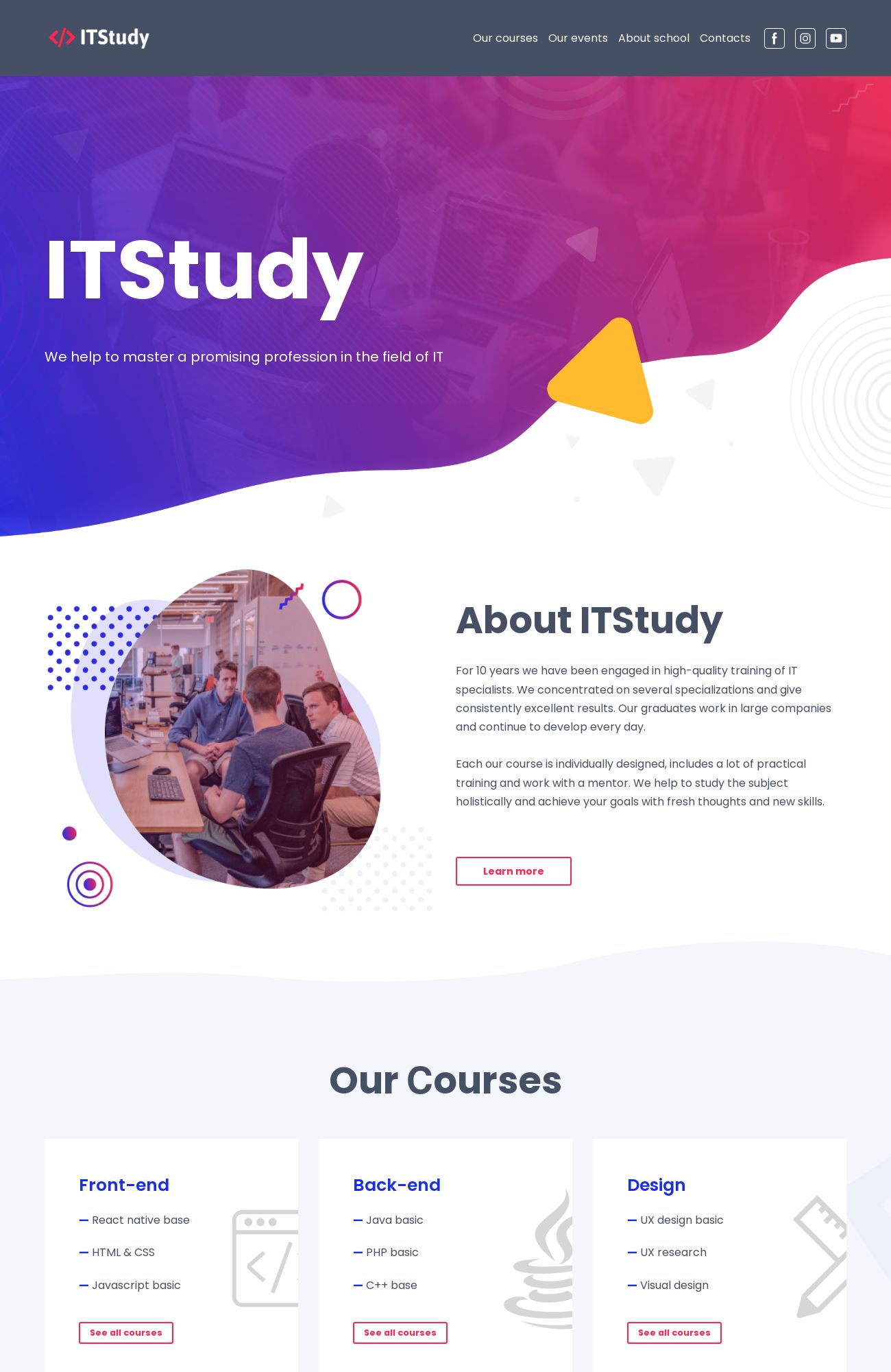 IT Courses template