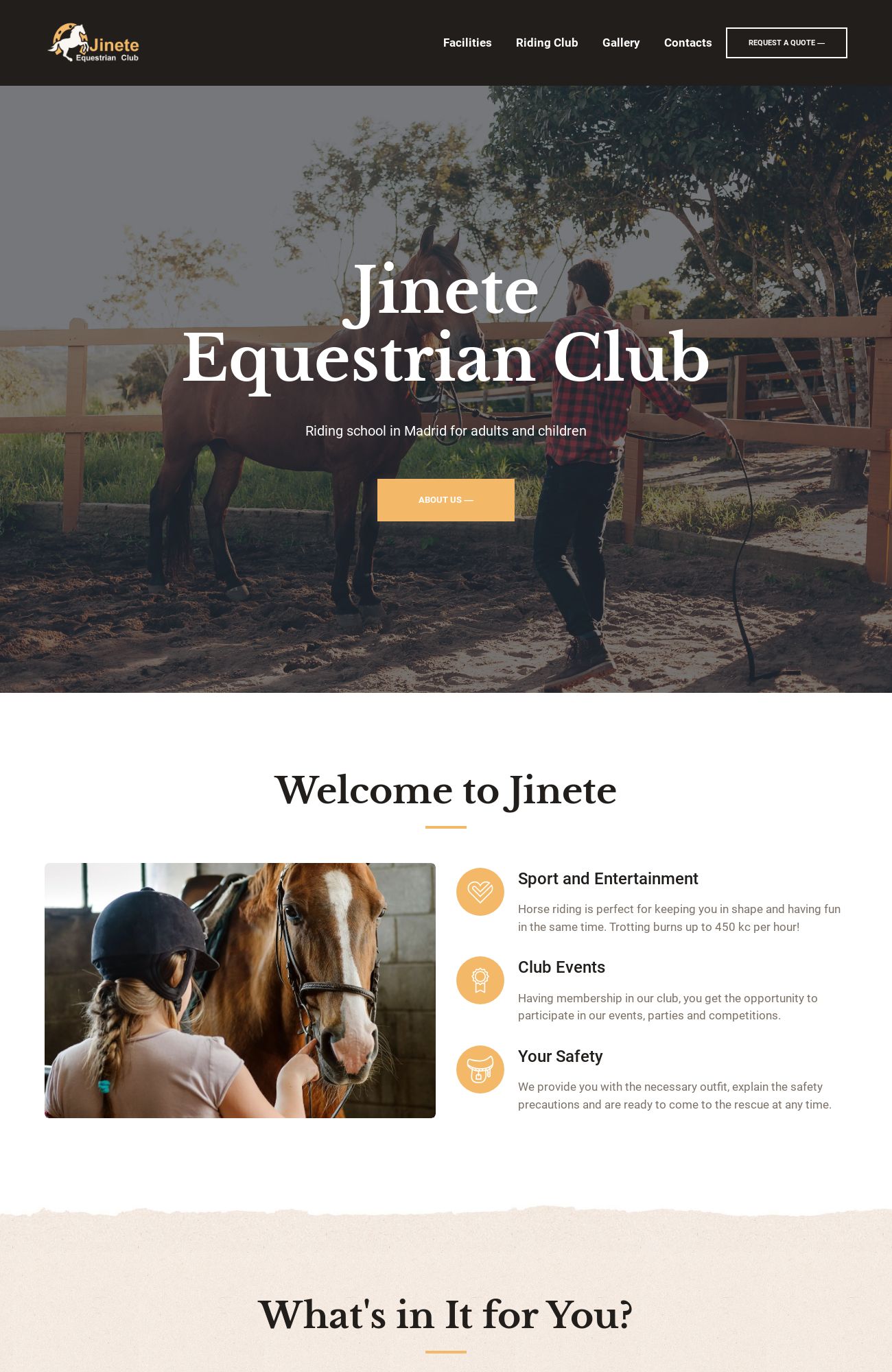 Equestrian club template