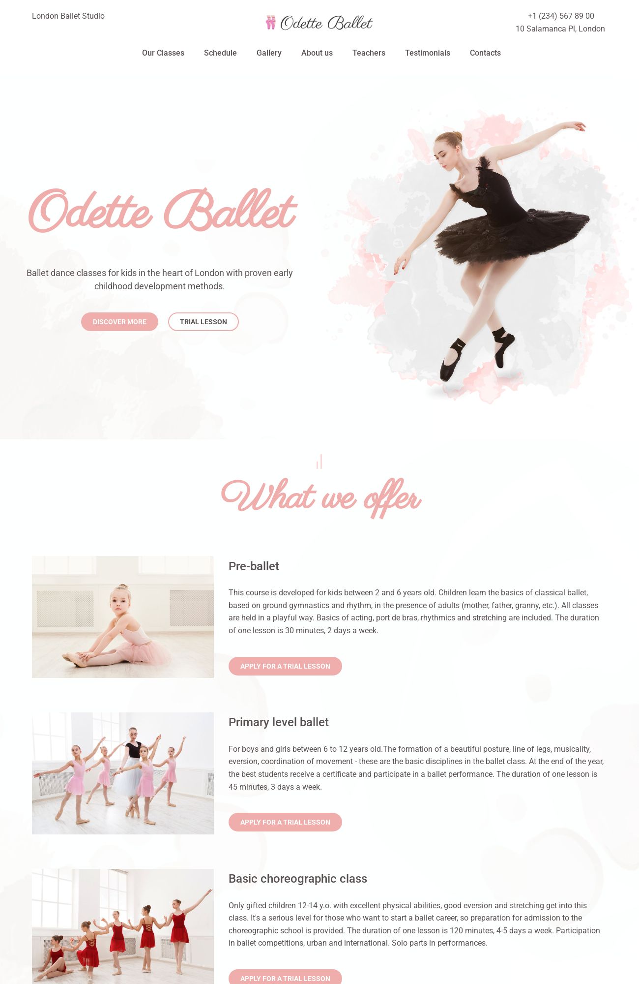 Ballet Studio template