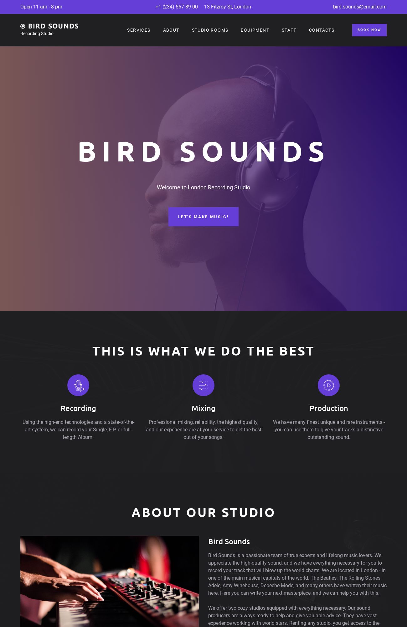 Recording Studio template