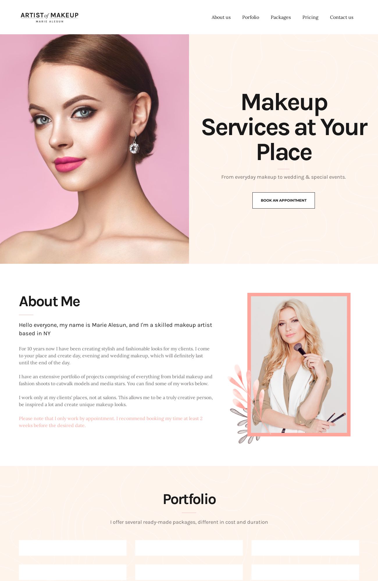 Makeup Artist template