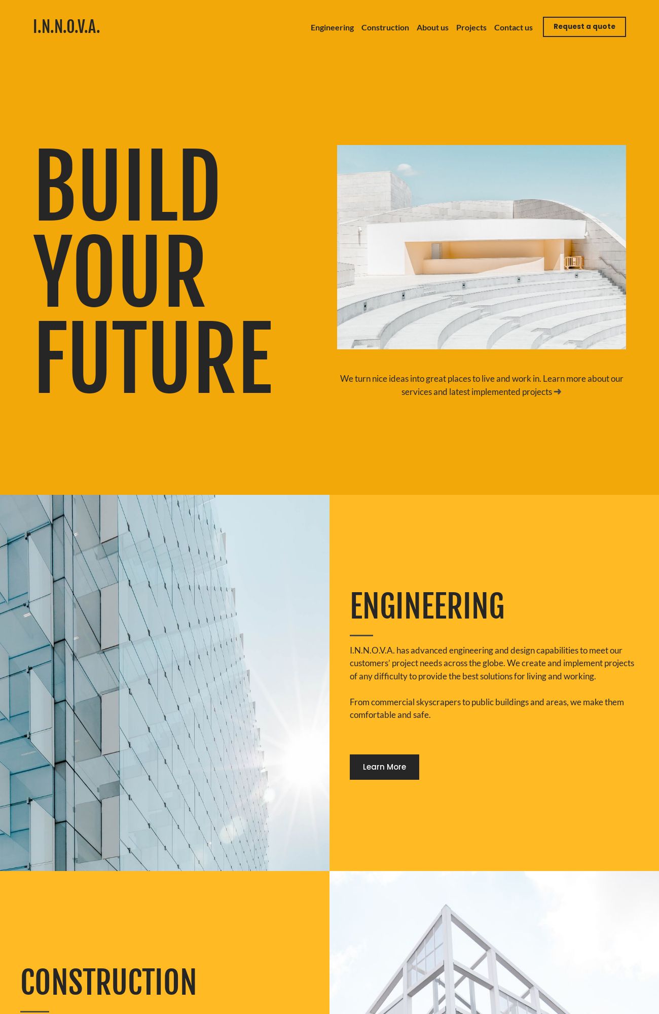 Construction company template