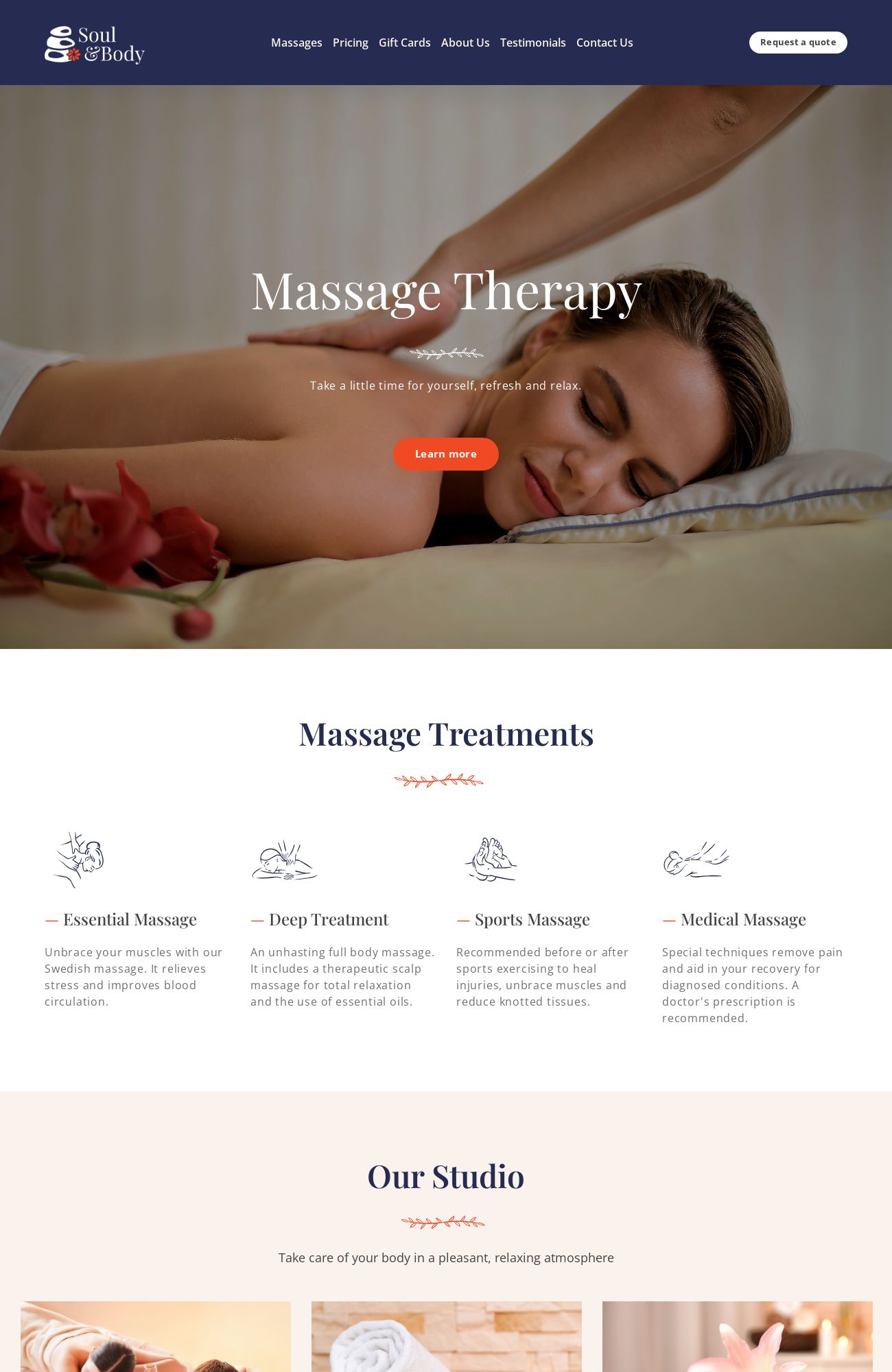 Massage Salon template