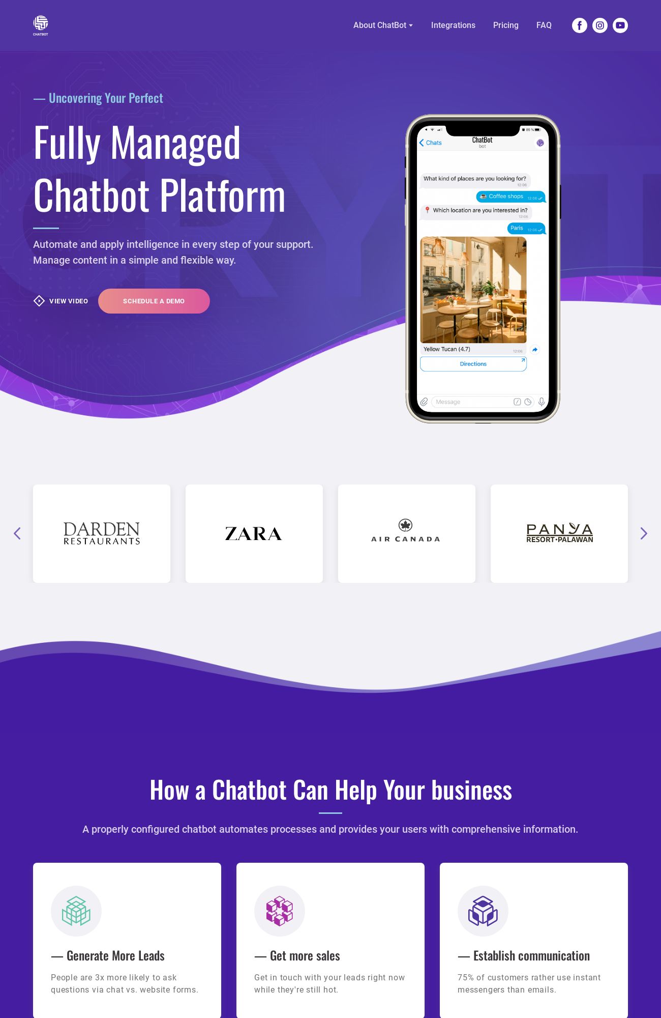plantilla web de Chatbot