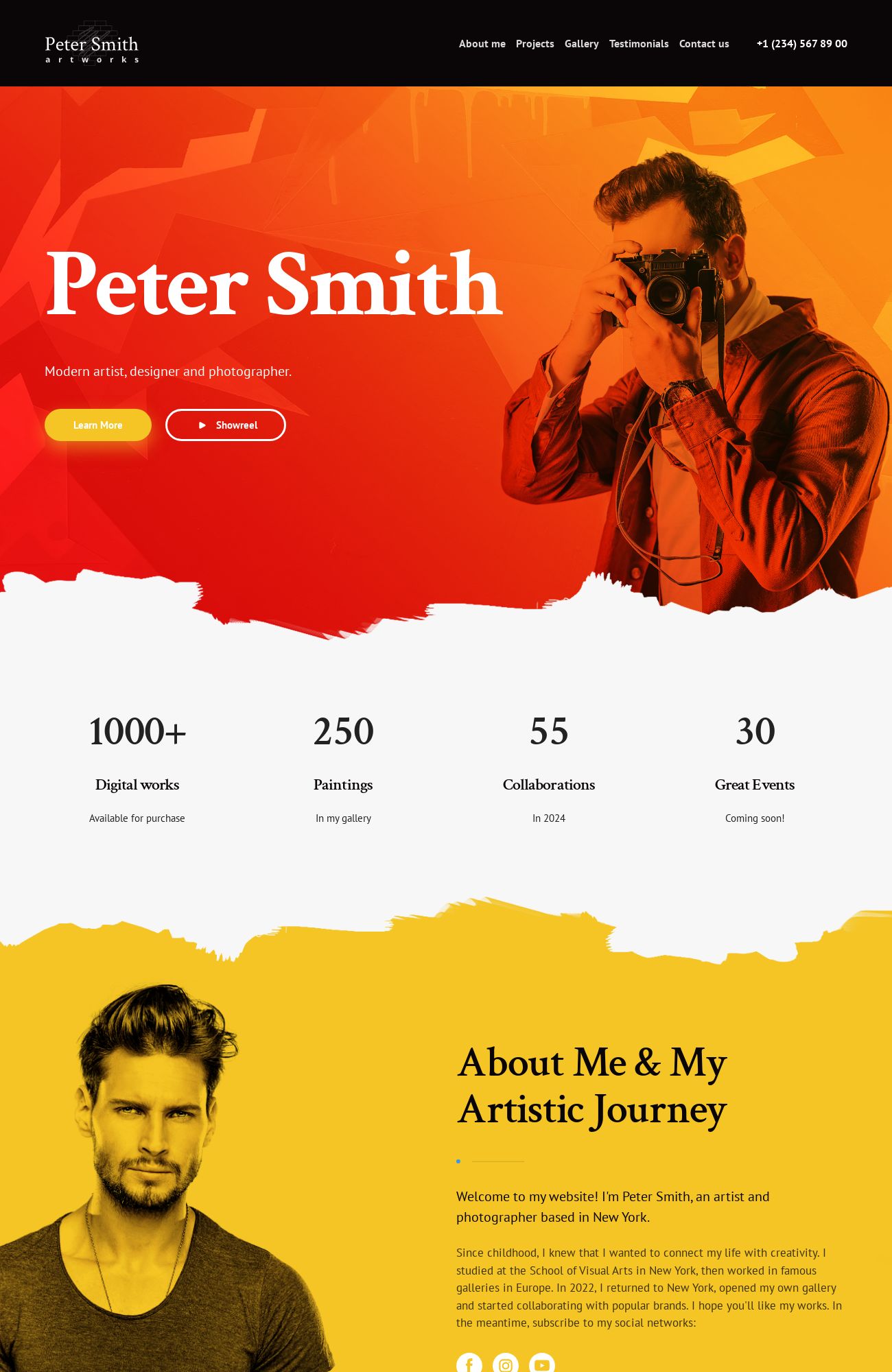plantilla web de Artista moderno