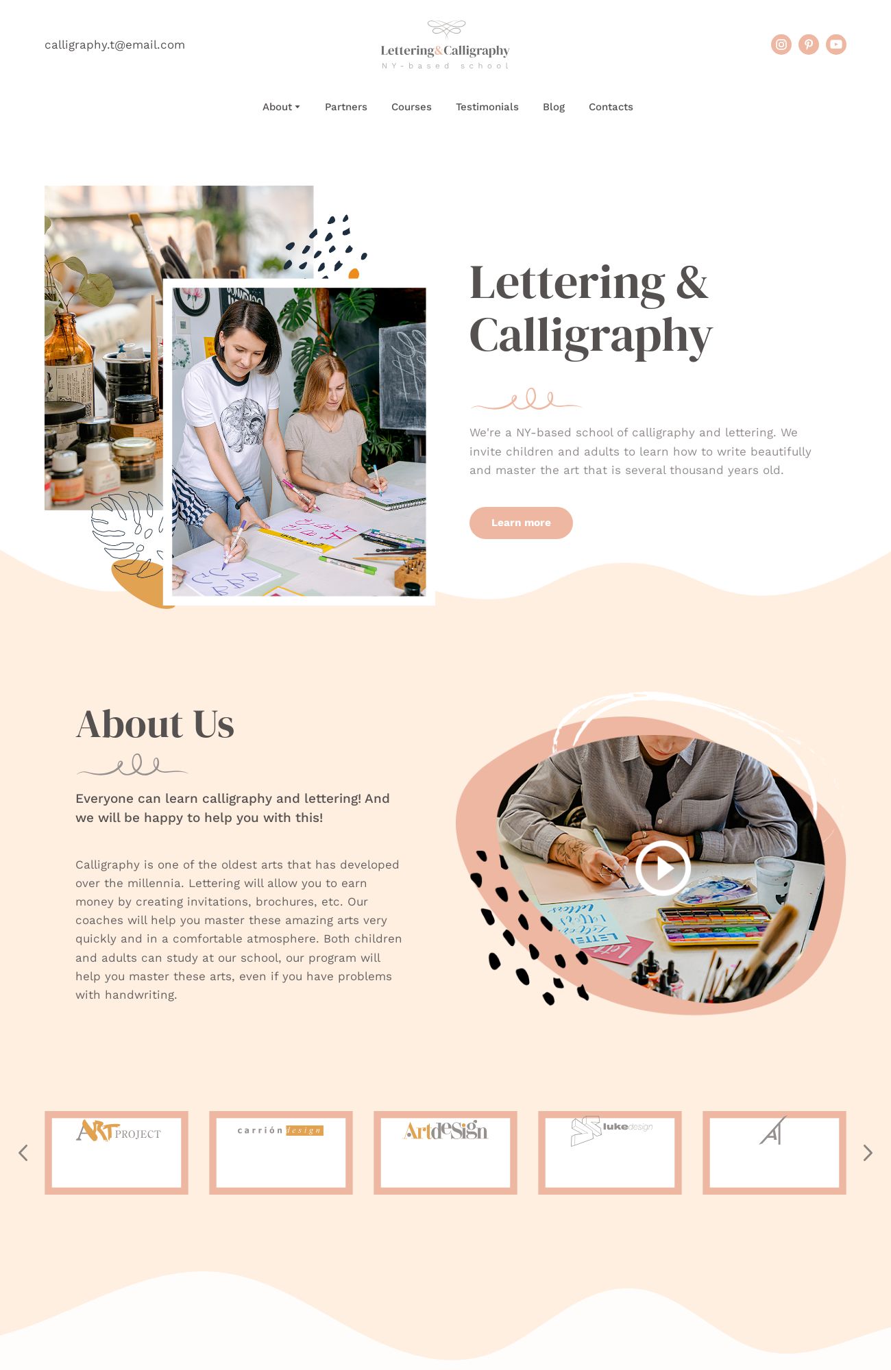 Lettering & Calligraphy School template