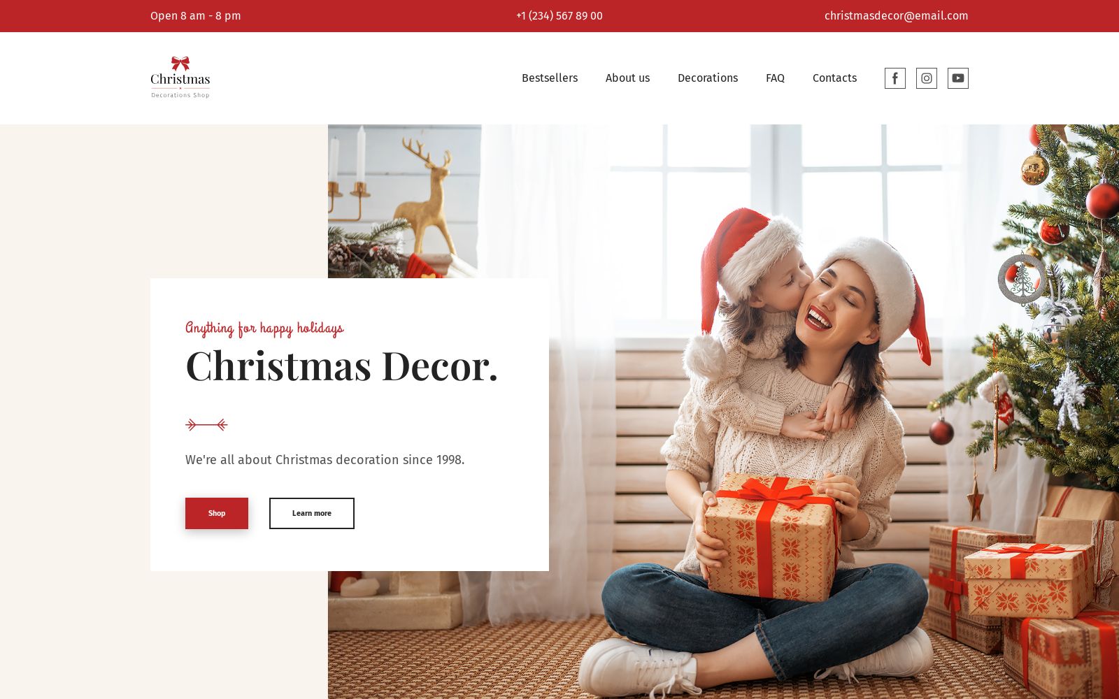 Tienda de decoración navideña