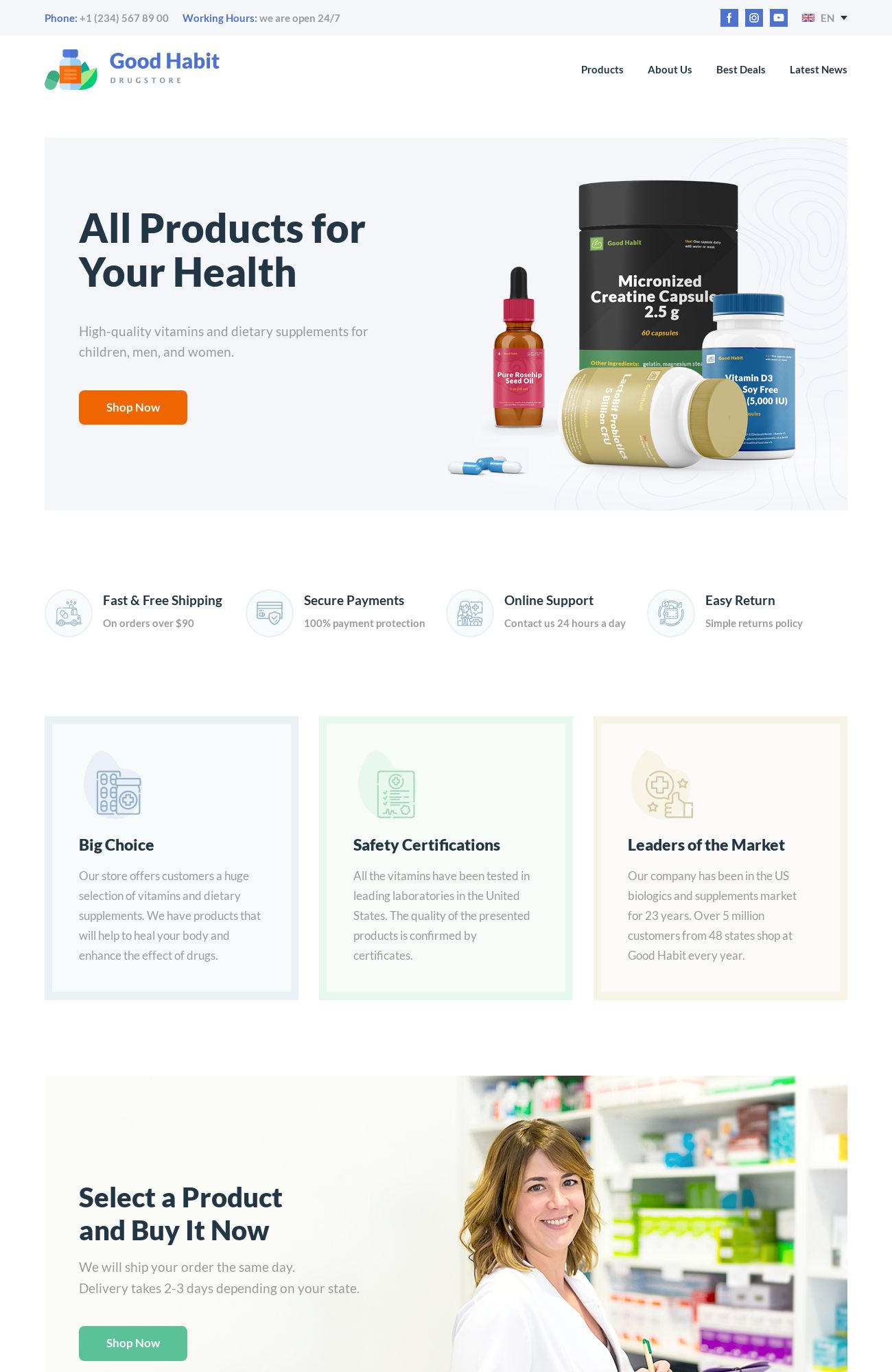 Drugstore template