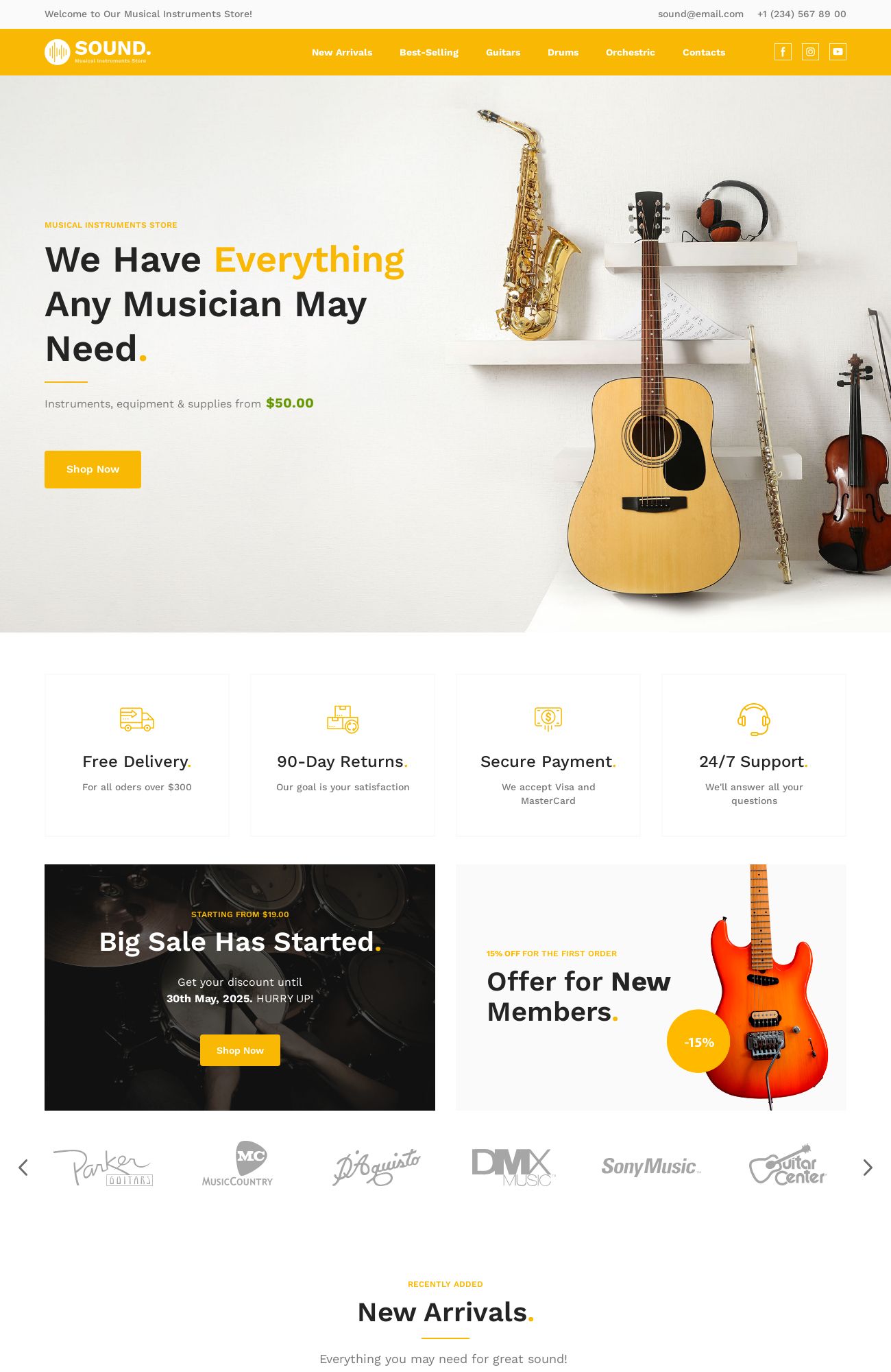 Musical Instruments Store template