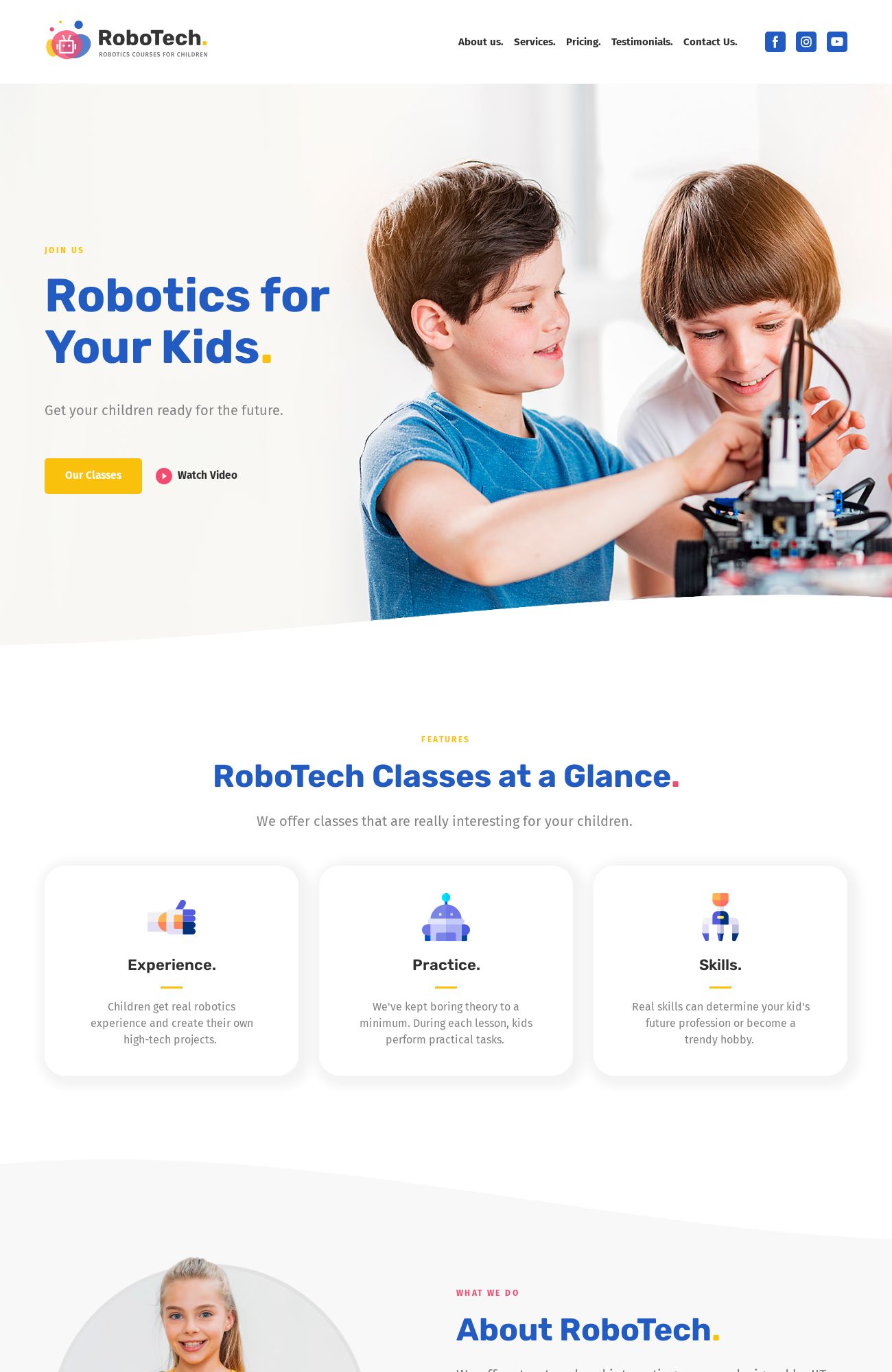 Robotics School template