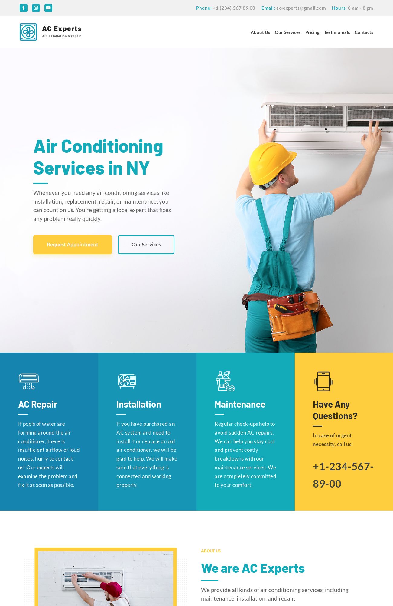 Air Conditioning Services template