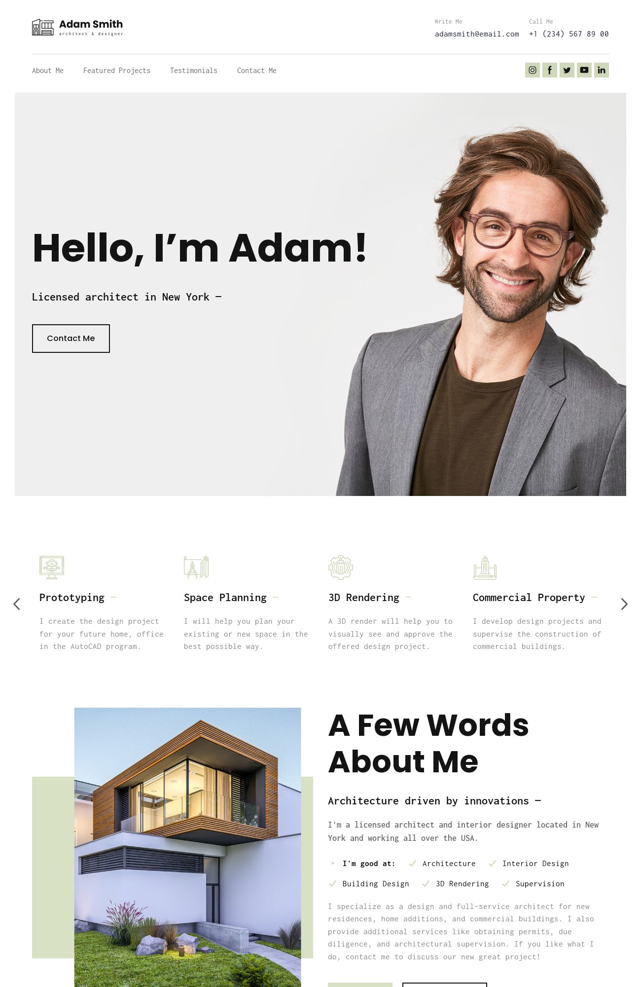 Architect CV template