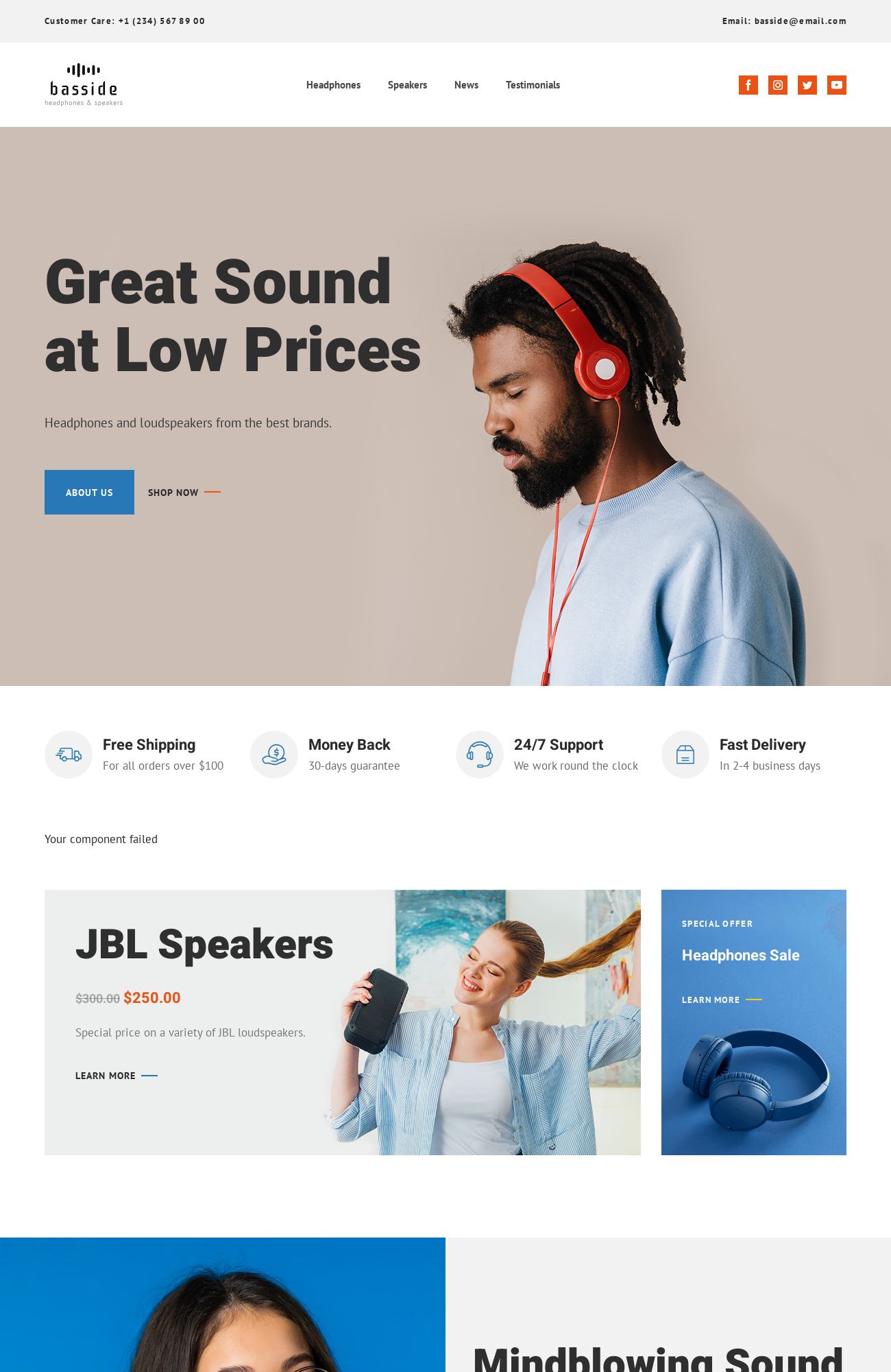 Music Devices Store template