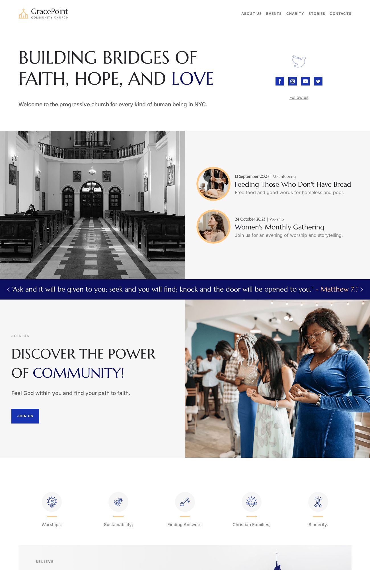 3 Free Believe Website Templates Weblium