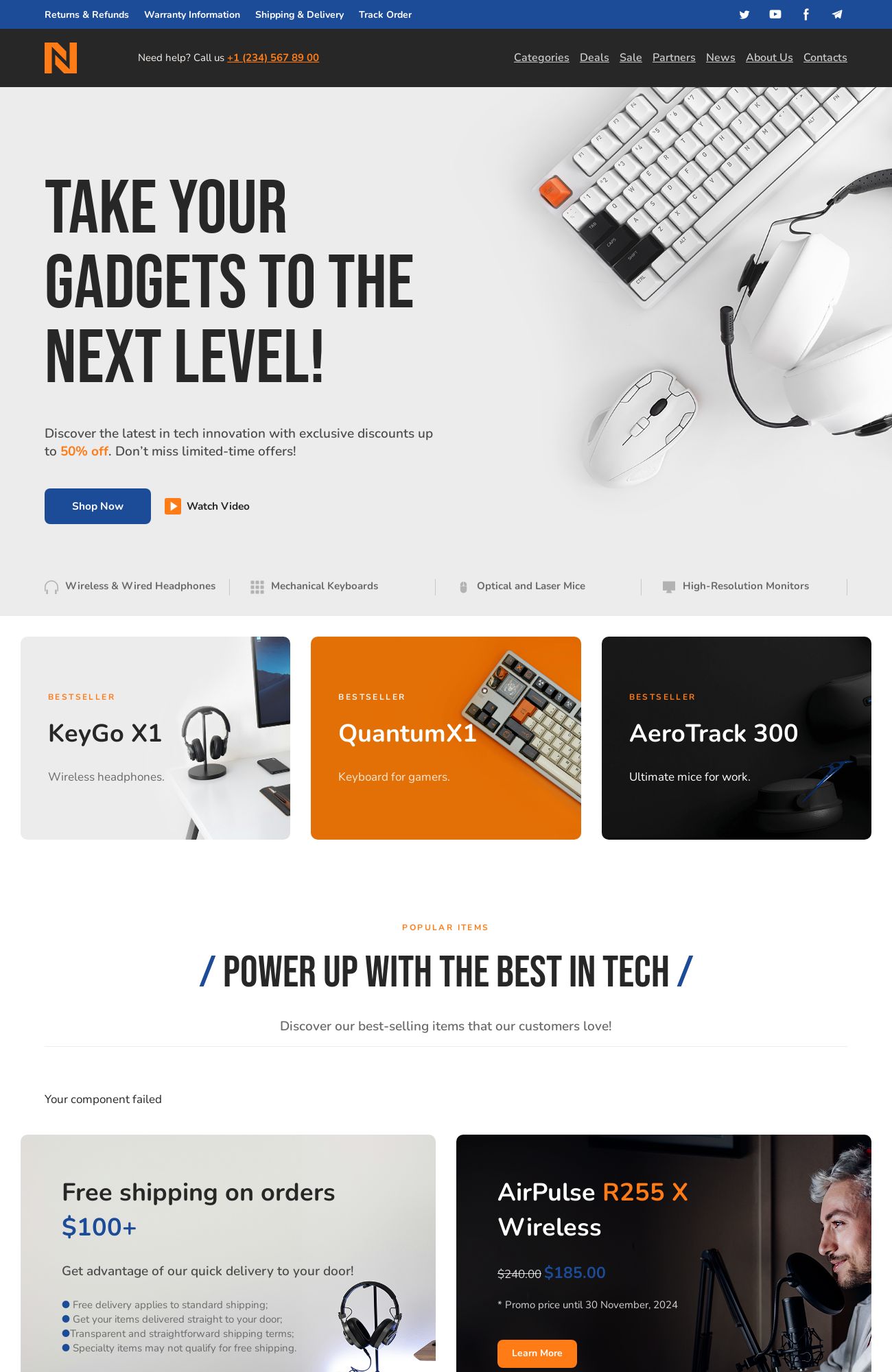 Electronics Store template