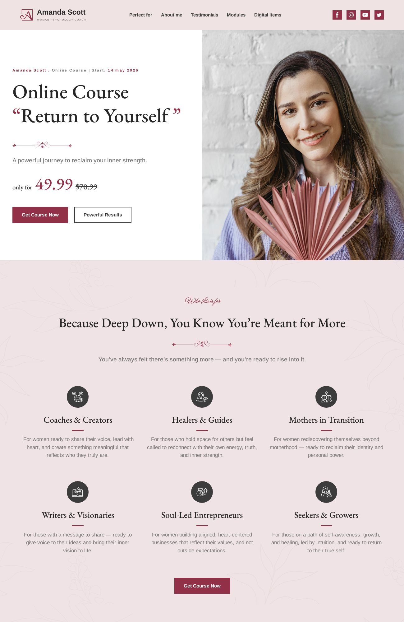 Coach de Psicologia Feminina modelo