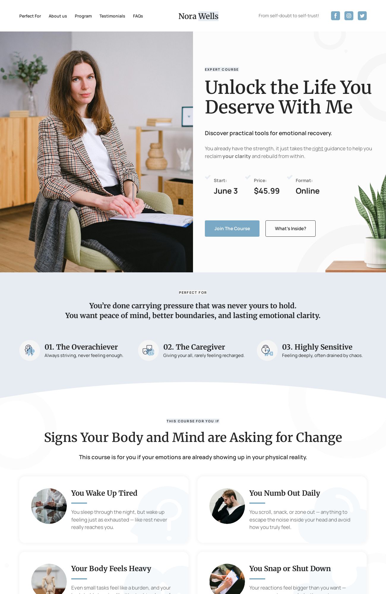 Psychology Course template