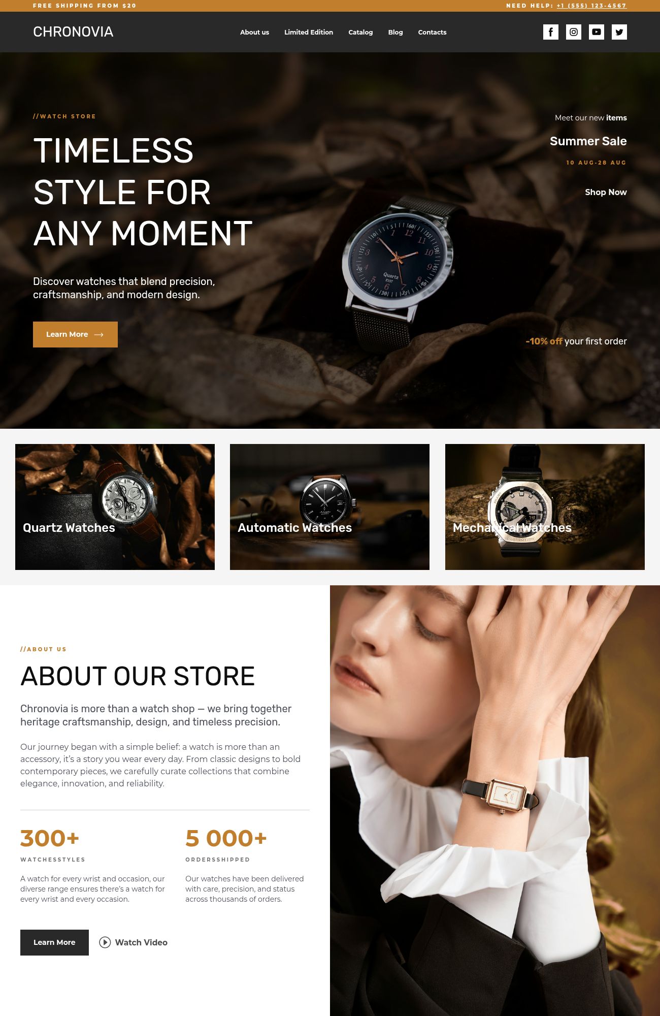 Watch store template